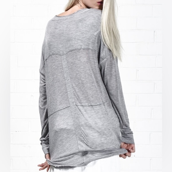 Revolve One Teaspoon Soho Fine Wool Grandpa Top Long Sleeves Grey Size Small - Picture 14 of 14